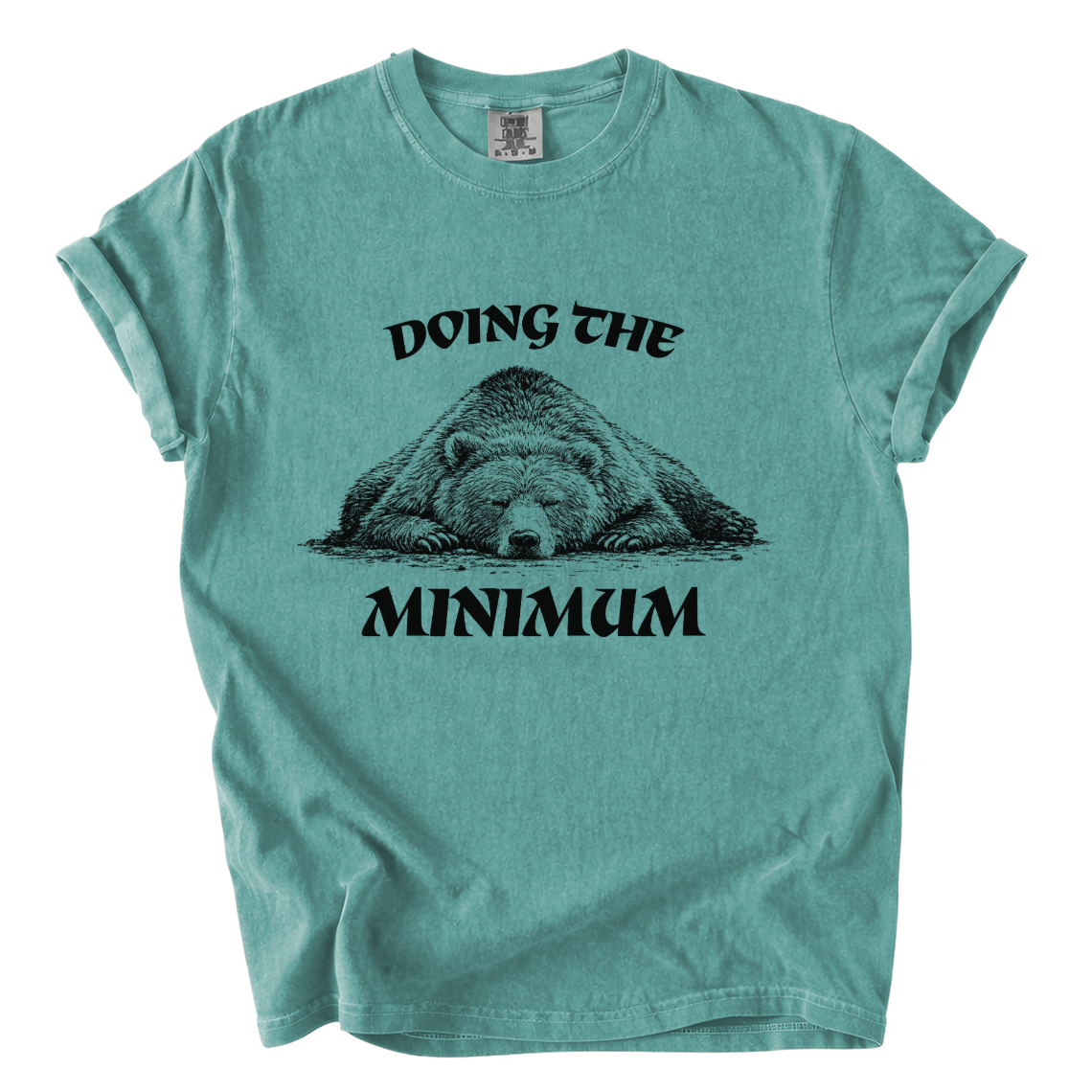 Doing the Bear Minimum Shirt – Funny Lazy Bear Comfort Colors Tee