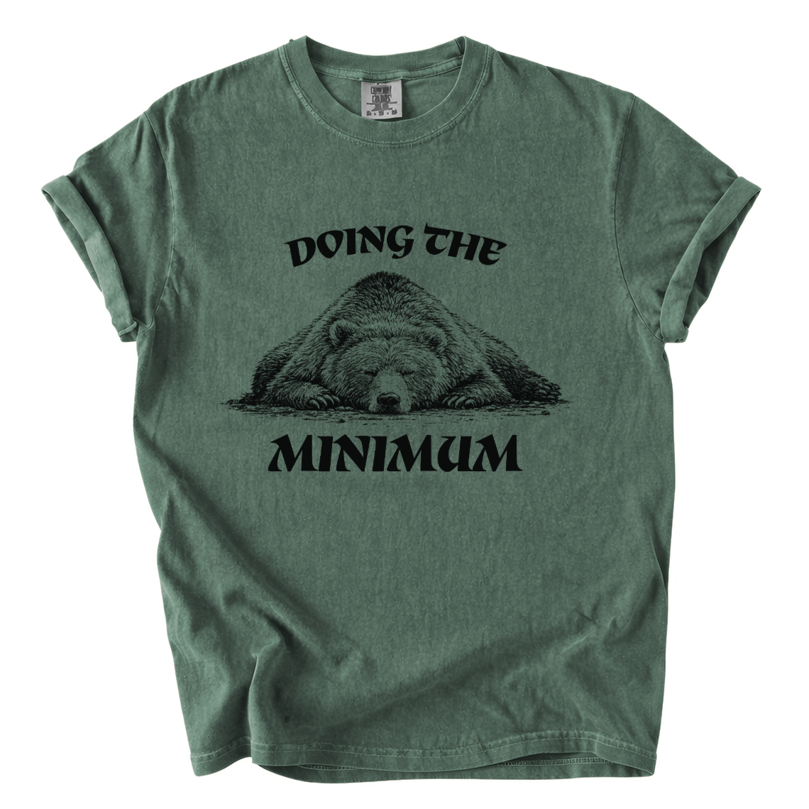 Doing the Bear Minimum Shirt – Funny Lazy Bear Comfort Colors Tee