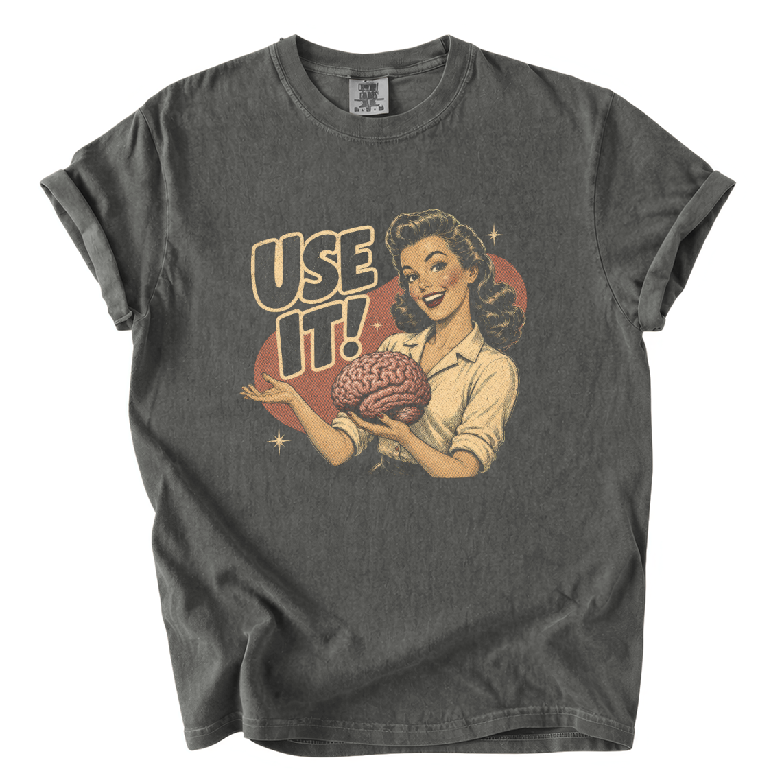Use It Brain Shirt – Funny Retro Science Comfort Colors Graphic Tee