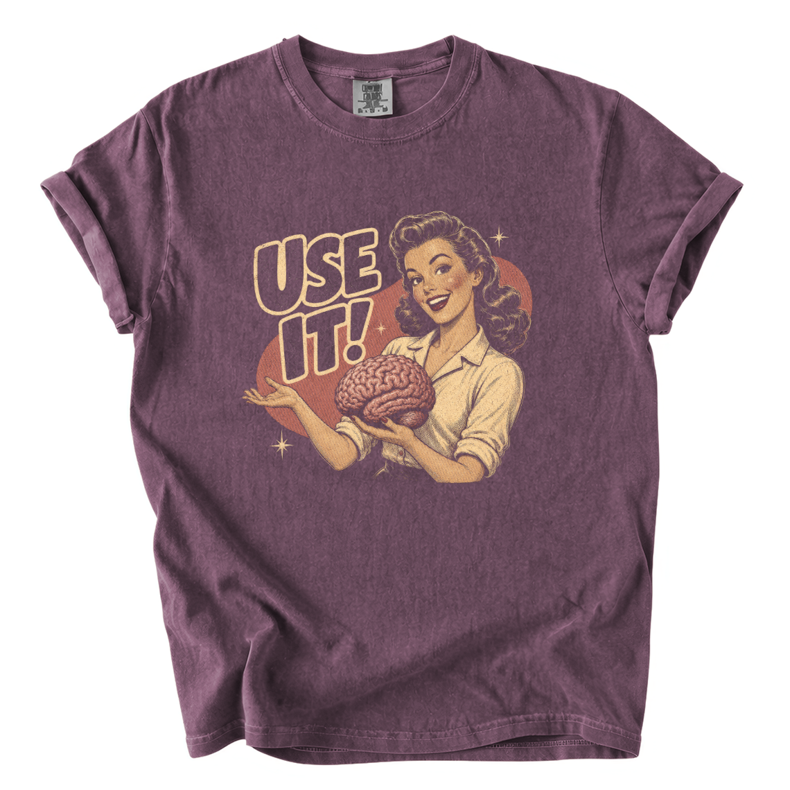 Use It Brain Shirt – Funny Retro Science Comfort Colors Graphic Tee