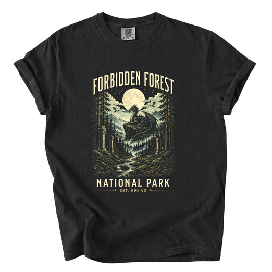 Forbidden Forest National Park Shirt – Fantasy Dragon Comfort Colors Tee