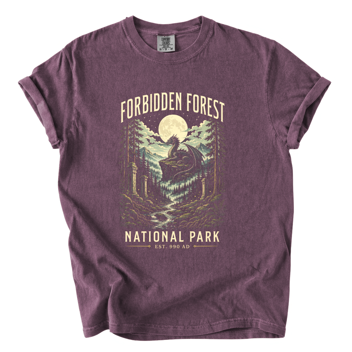 Forbidden Forest National Park Shirt – Fantasy Dragon Comfort Colors Tee