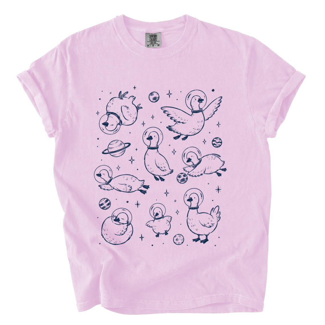 Cute Space Goose Shirt – Astronaut Animal Comfort Colors Graphic Tee