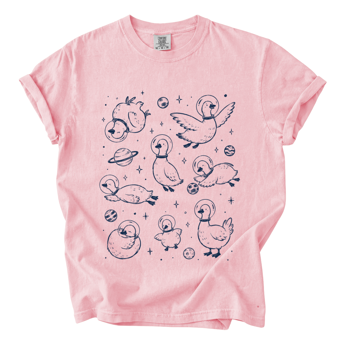 Cute Space Goose Shirt – Astronaut Animal Comfort Colors Graphic Tee