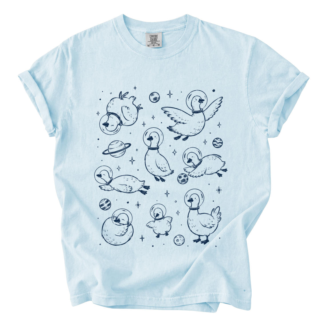 Cute Space Goose Shirt – Astronaut Animal Comfort Colors Graphic Tee