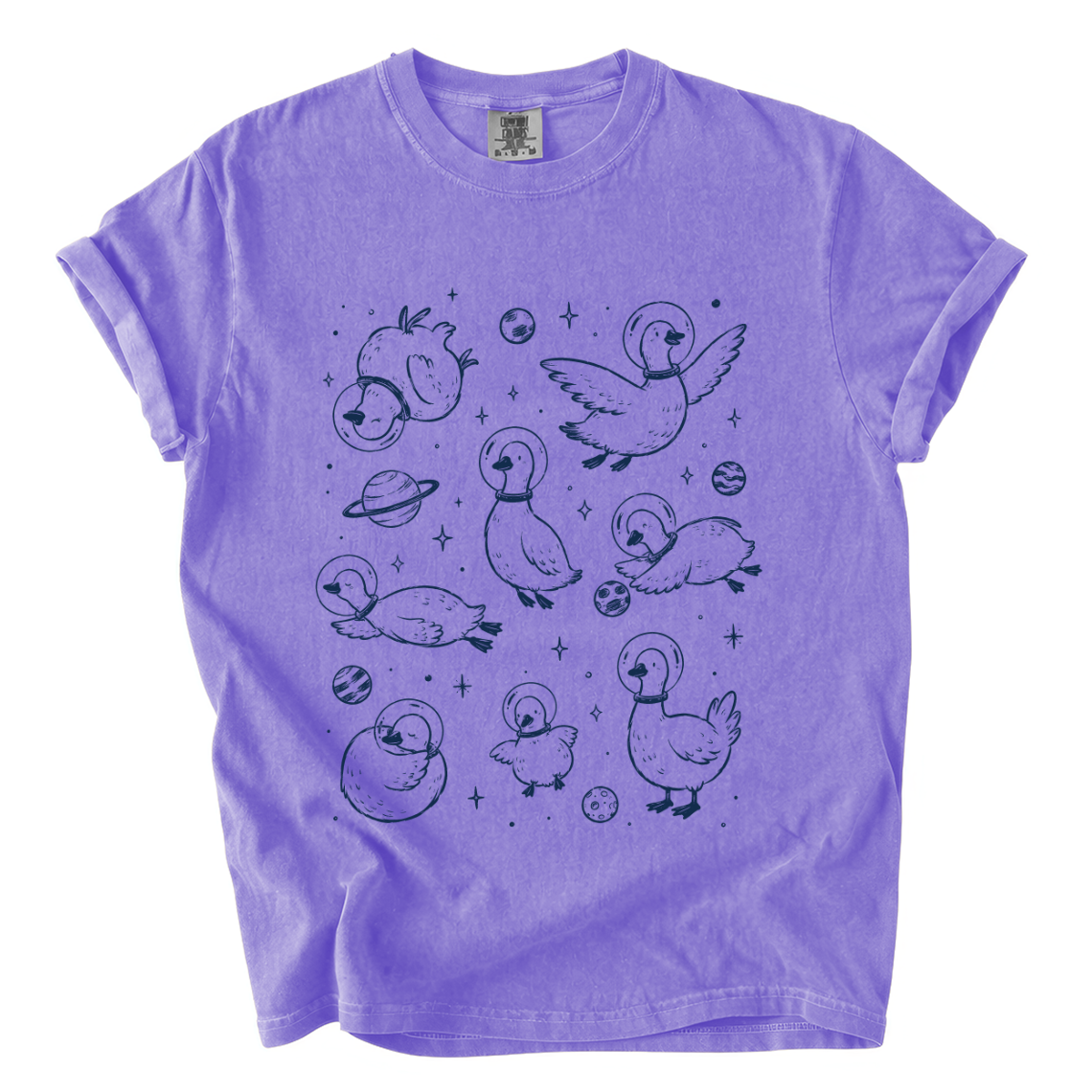 Cute Space Goose Shirt – Astronaut Animal Comfort Colors Graphic Tee