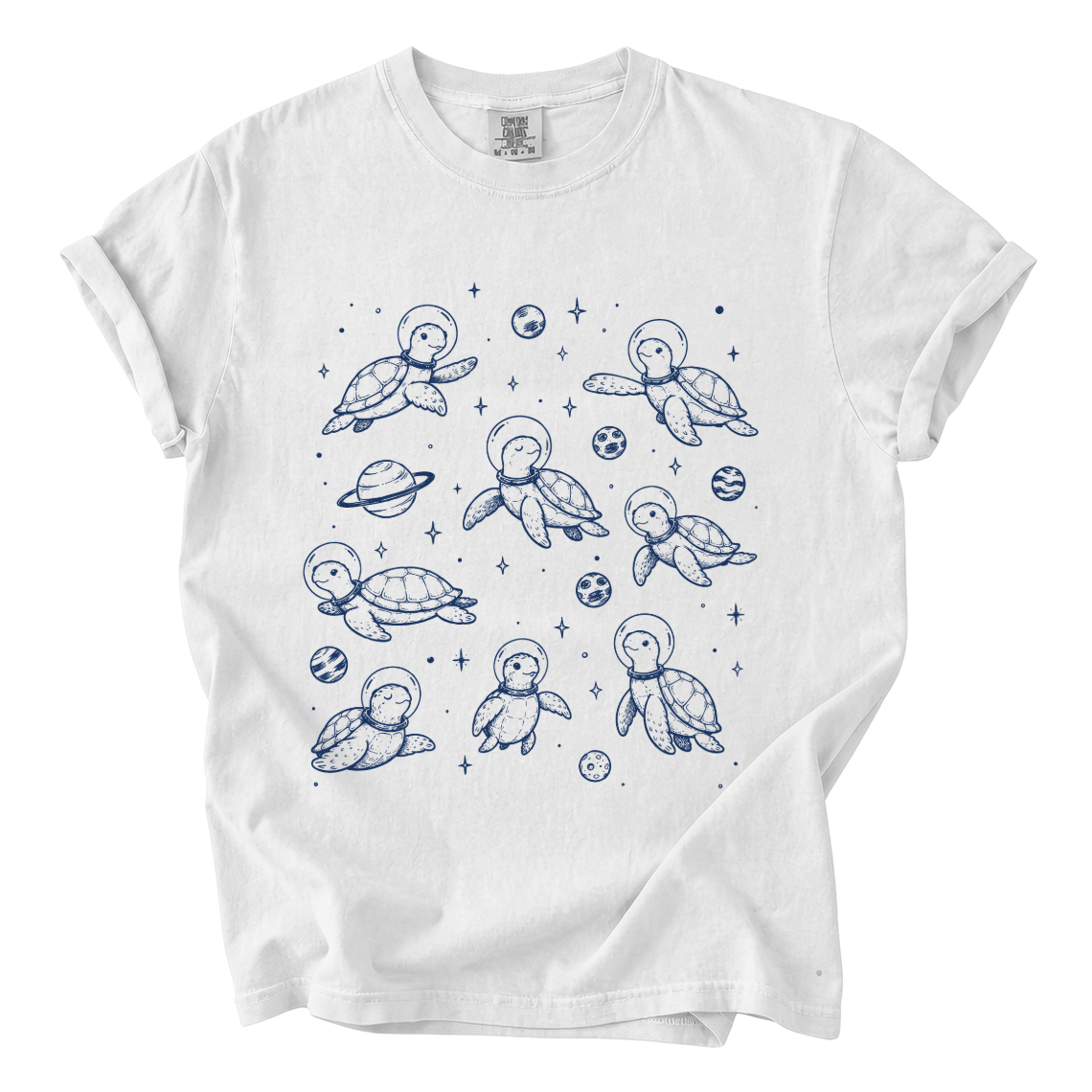 Cute Space Turtle Shirt – Astronaut Sea Turtle Comfort Colors Tee