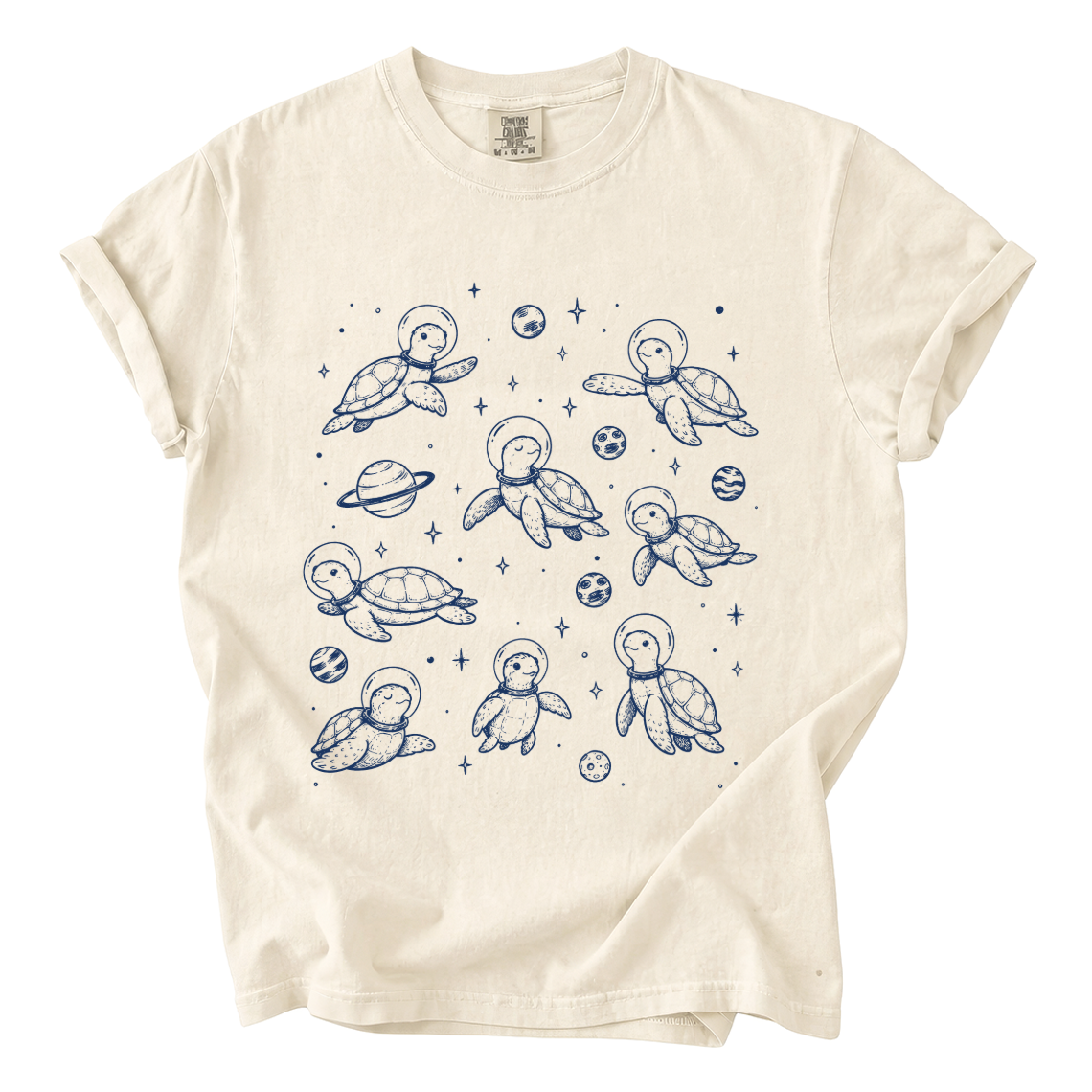 Cute Space Turtle Shirt – Astronaut Sea Turtle Comfort Colors Tee