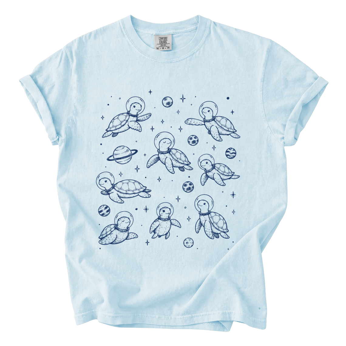Cute Space Turtle Shirt – Astronaut Sea Turtle Comfort Colors Tee