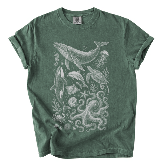 Ocean Life T-Shirt — Marine Wildlife Graphic Tee