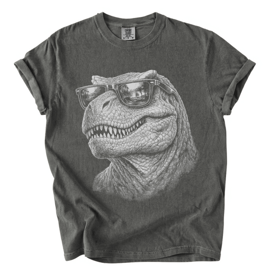 Cool T-Rex Sunglasses Shirt – Funny Dinosaur Comfort Colors Tee