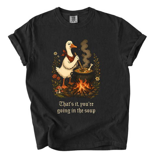 Funny Goose Soup Shirt | Cottagecore Comfort Colors Tee