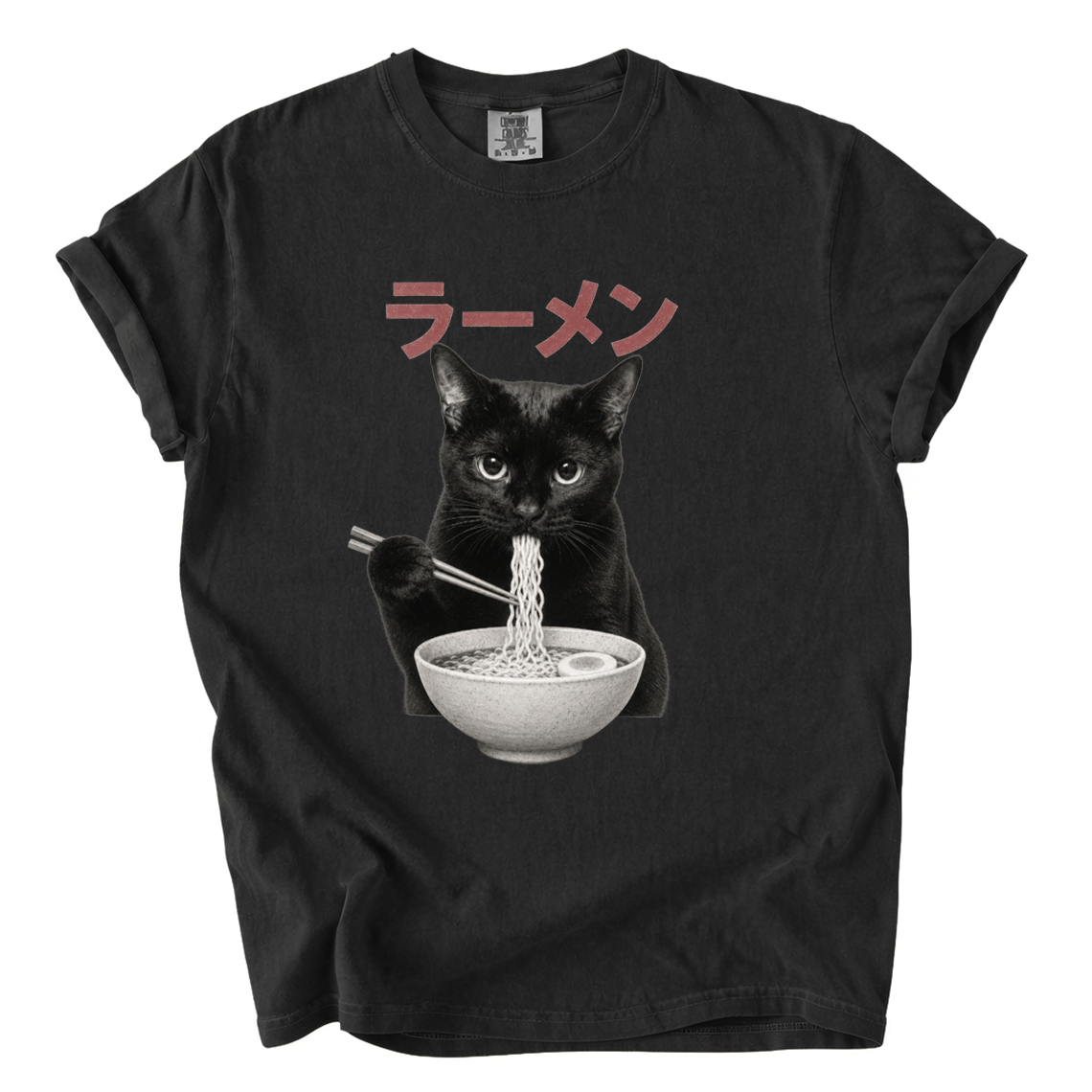 Black Cat Eating Ramen Shirt – Funny Japanese Comfort Colors Tee