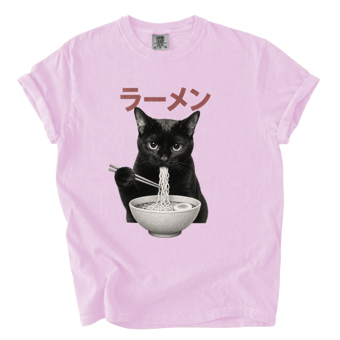 Black Cat Eating Ramen Shirt – Funny Japanese Comfort Colors Tee