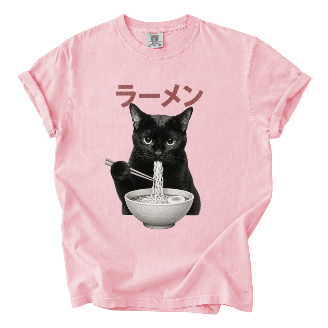 Black Cat Eating Ramen Shirt – Funny Japanese Comfort Colors Tee