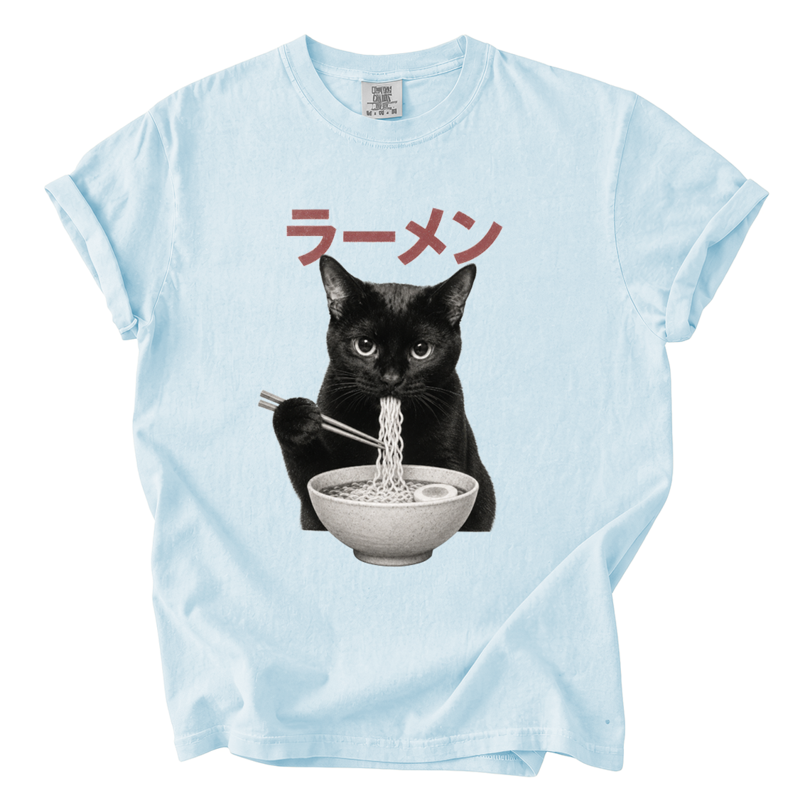 Black Cat Eating Ramen Shirt – Funny Japanese Comfort Colors Tee