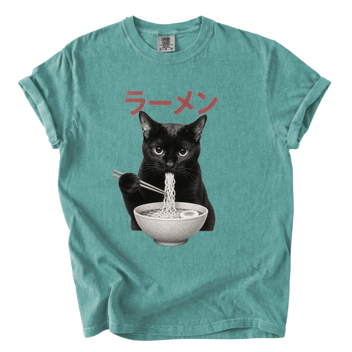 Black Cat Eating Ramen Shirt – Funny Japanese Comfort Colors Tee