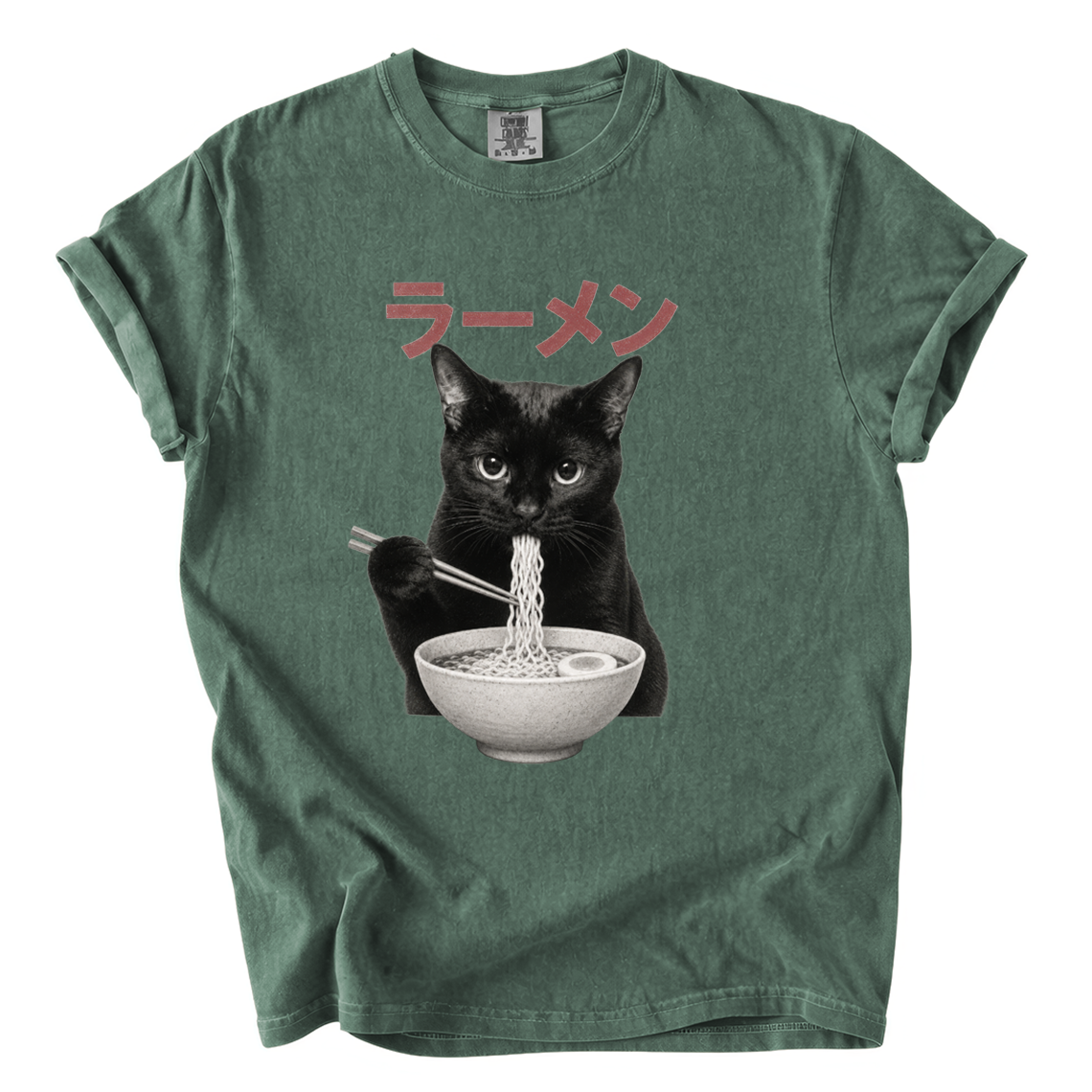 Black Cat Eating Ramen Shirt – Funny Japanese Comfort Colors Tee
