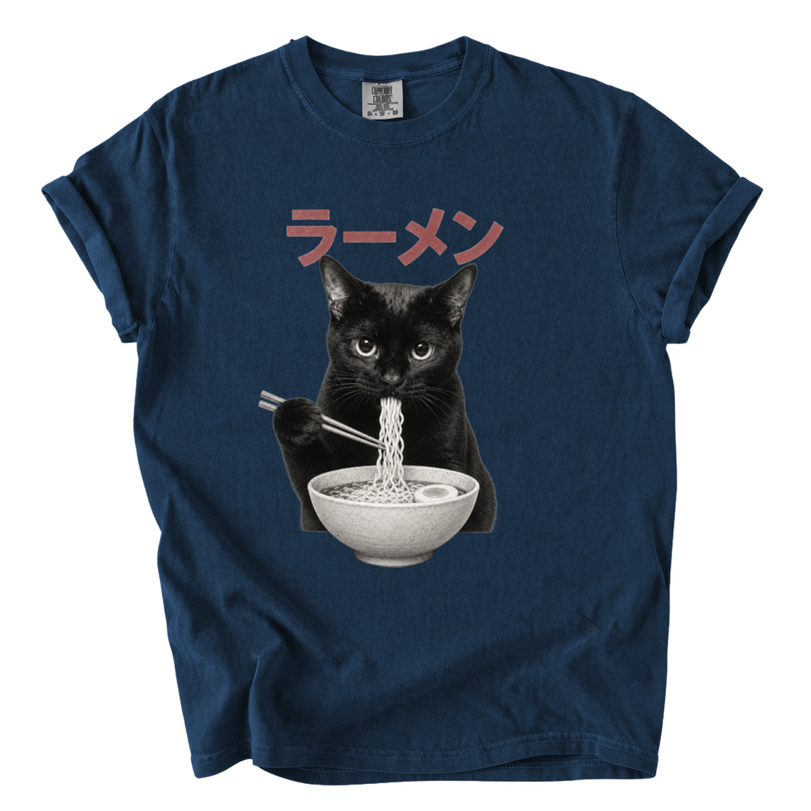 Black Cat Eating Ramen Shirt – Funny Japanese Comfort Colors Tee