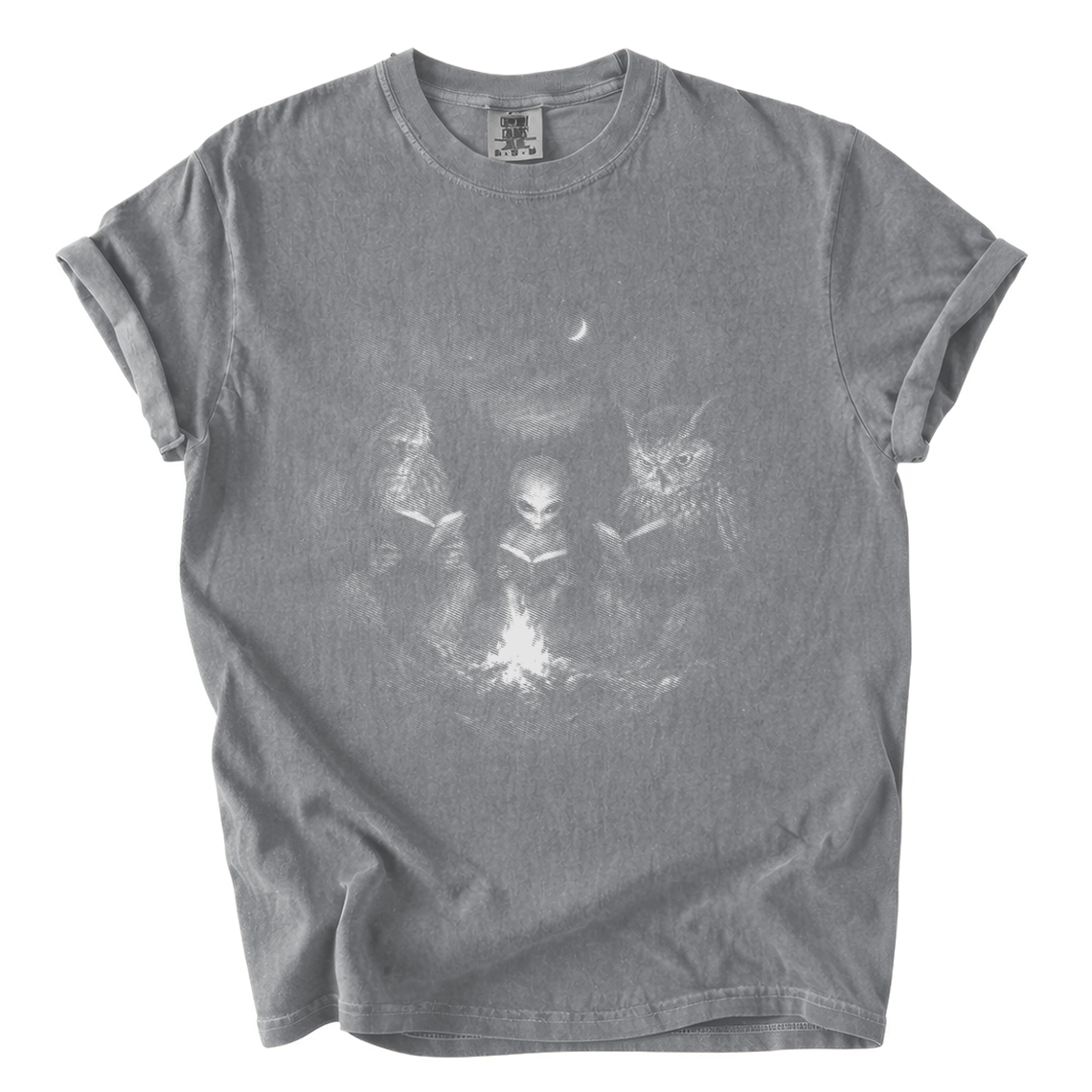 Cryptid Book Club Shirt – Bigfoot Alien Owl Reading Comfort Colors Tee