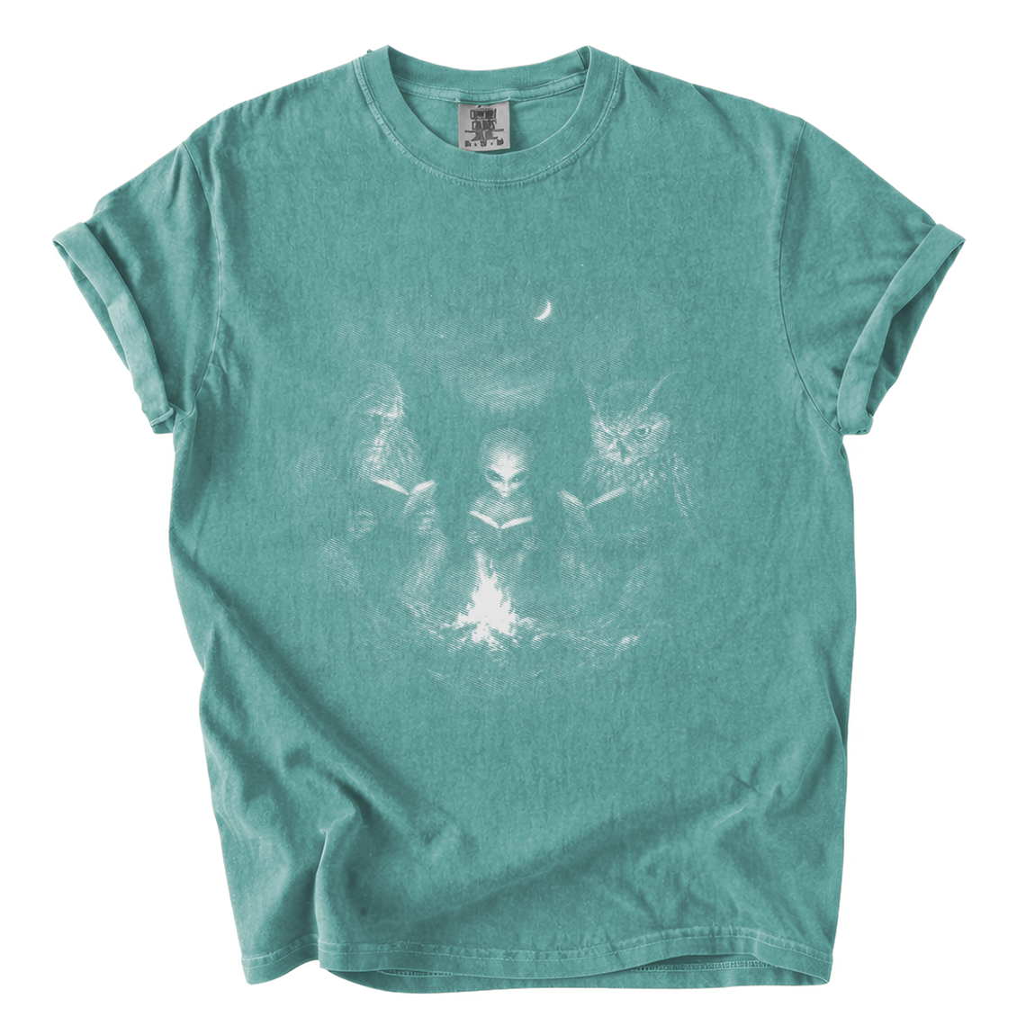 Cryptid Book Club Shirt – Bigfoot Alien Owl Reading Comfort Colors Tee