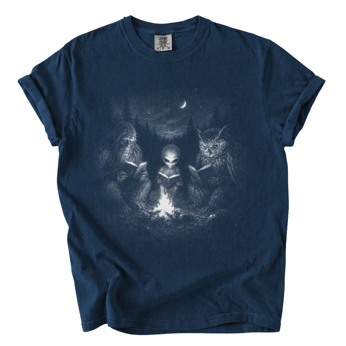 Cryptid Book Club Shirt – Bigfoot Alien Owl Reading Comfort Colors Tee