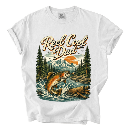 Reel Cool Dad Fishing Shirt – Funny Trout Comfort Colors Father’s Day Tee