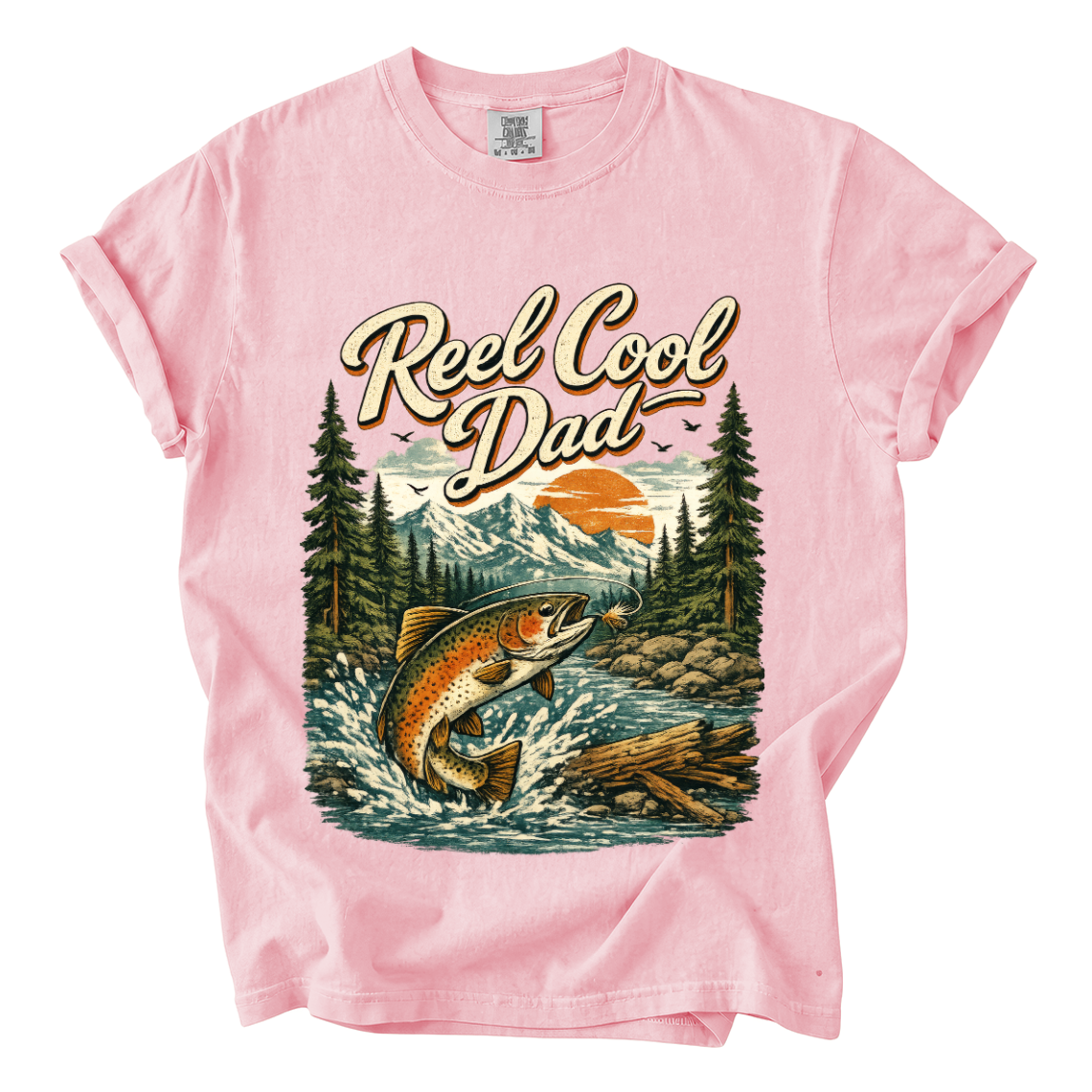 Reel Cool Dad Fishing Shirt – Funny Trout Comfort Colors Father’s Day Tee