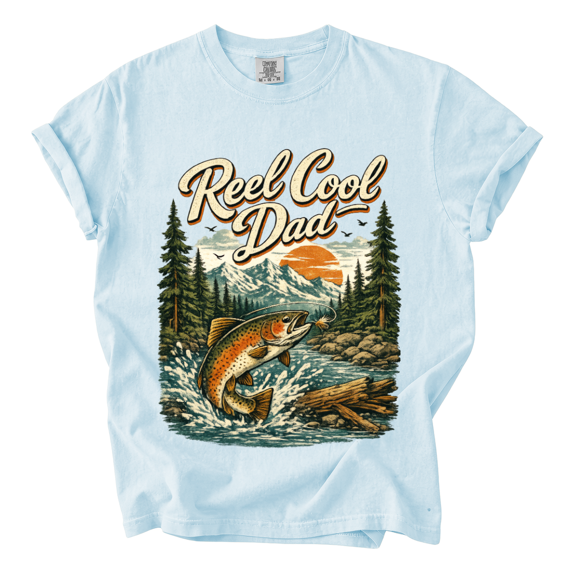 Reel Cool Dad Fishing Shirt – Funny Trout Comfort Colors Father’s Day Tee