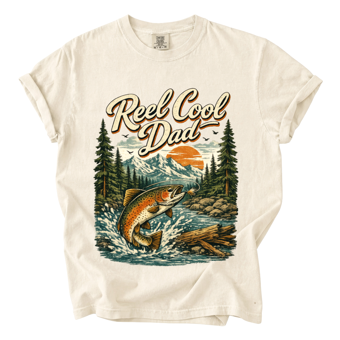 Reel Cool Dad Fishing Shirt – Funny Trout Comfort Colors Father’s Day Tee