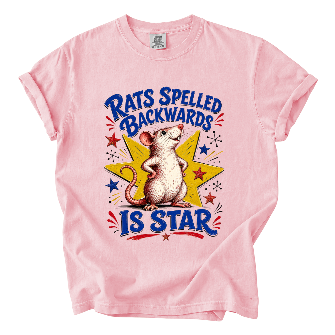 Rats Spelled Backwards Is Star Shirt – Funny Rat Comfort Colors Tee