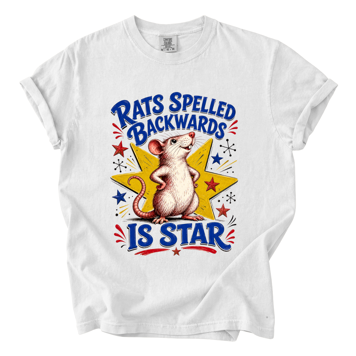 Rats Spelled Backwards Is Star Shirt – Funny Rat Comfort Colors Tee