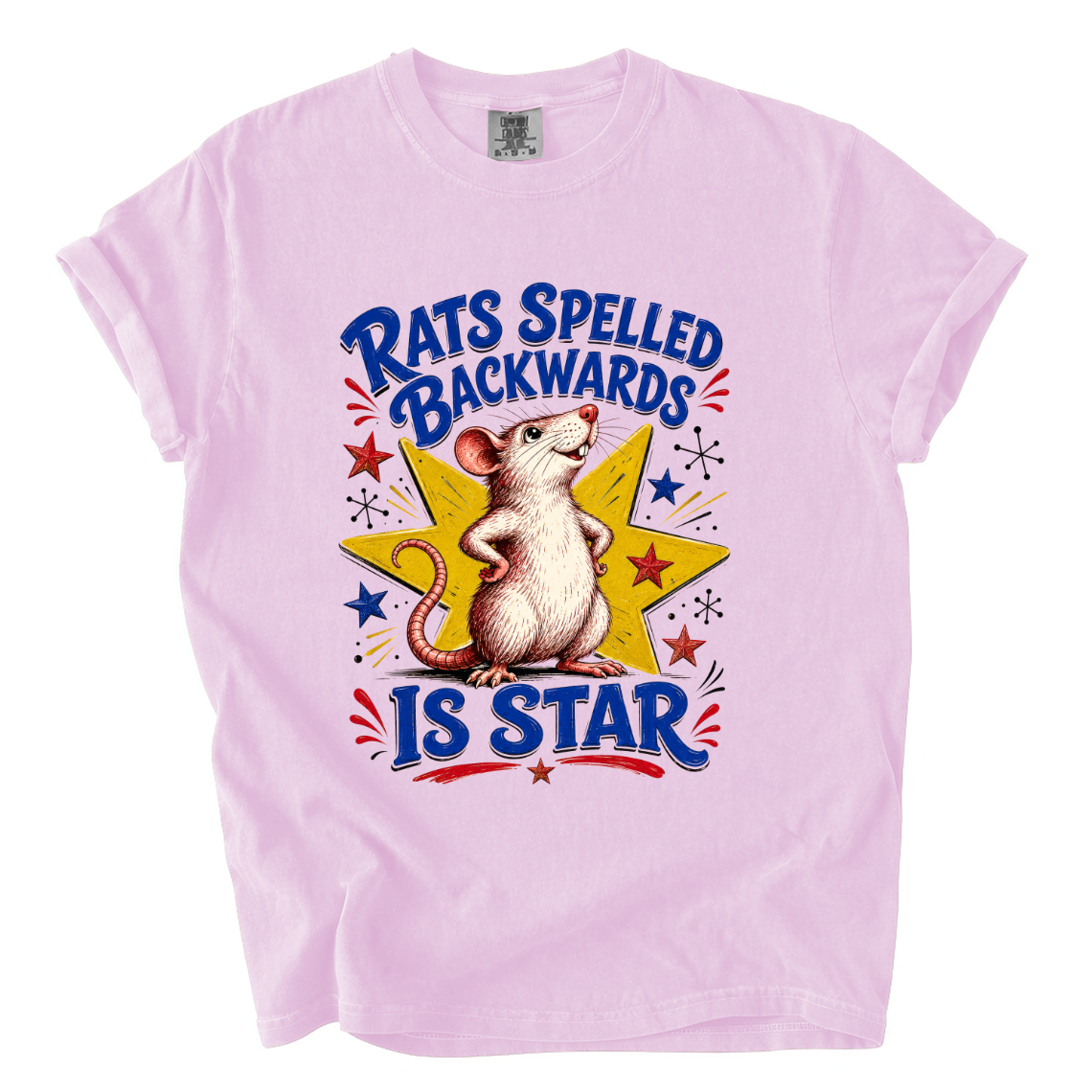 Rats Spelled Backwards Is Star Shirt – Funny Rat Comfort Colors Tee