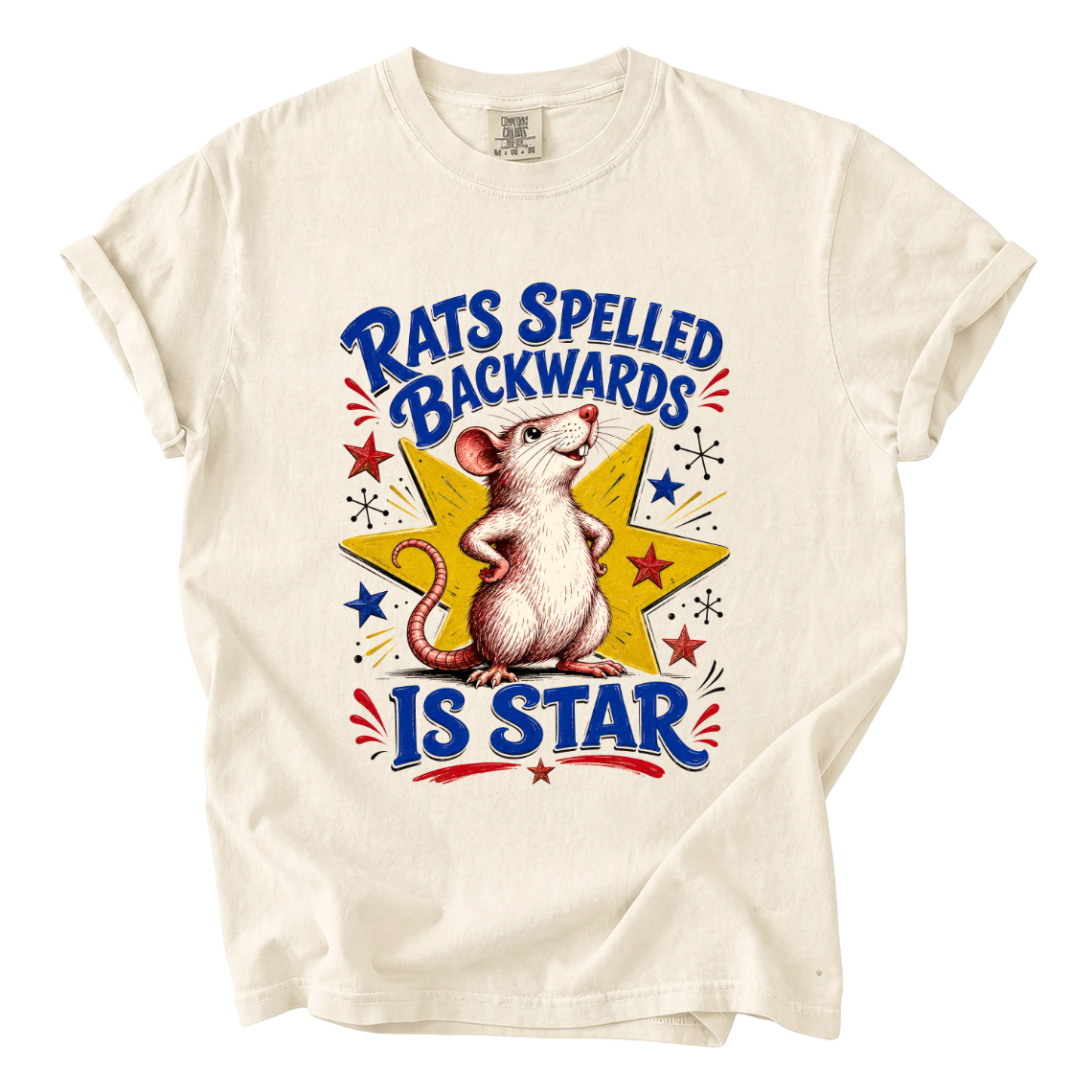 Rats Spelled Backwards Is Star Shirt – Funny Rat Comfort Colors Tee