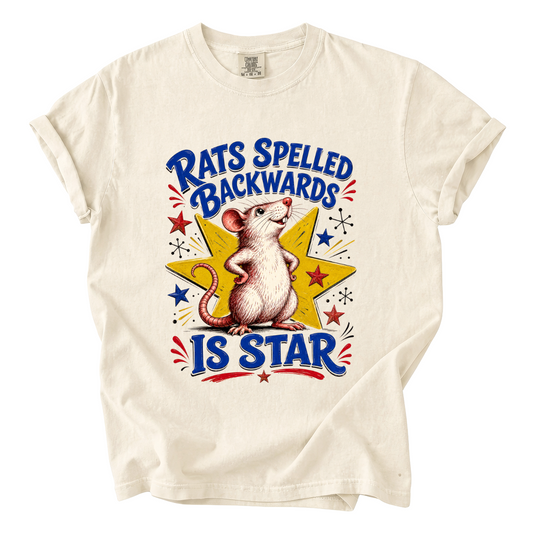 Rats Spelled Backwards Is Star Shirt – Funny Rat Comfort Colors Tee
