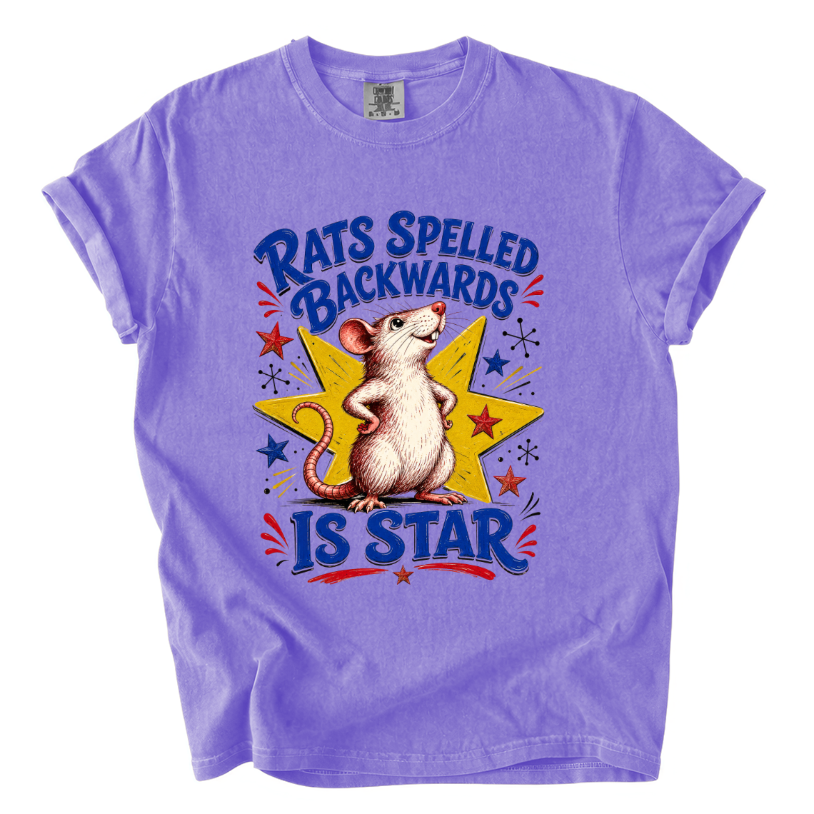 Rats Spelled Backwards Is Star Shirt – Funny Rat Comfort Colors Tee