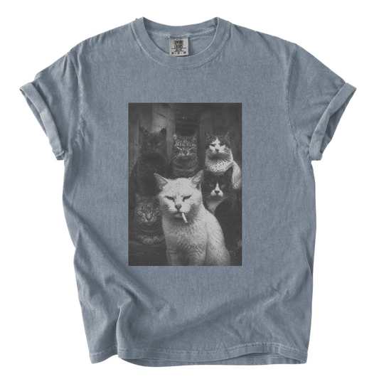 Gangster Cat Shirt – Funny Vintage Cat Photo Comfort Colors Tee