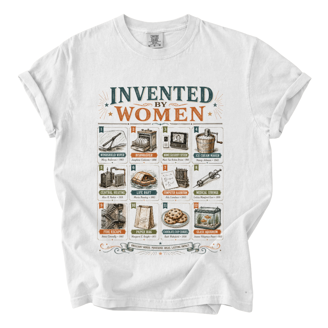 Invented by Women Shirt – Women in STEM Comfort Colors Graphic Tee