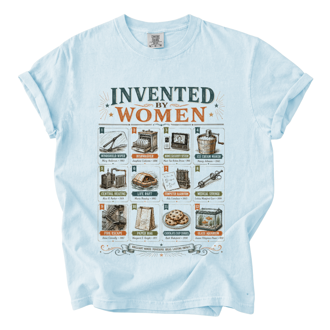Invented by Women Shirt – Women in STEM Comfort Colors Graphic Tee