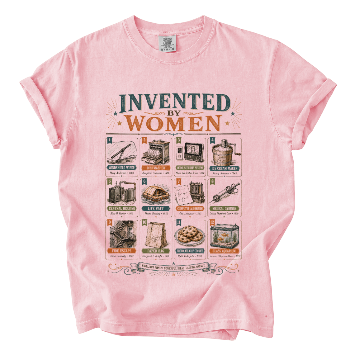 Invented by Women Shirt – Women in STEM Comfort Colors Graphic Tee