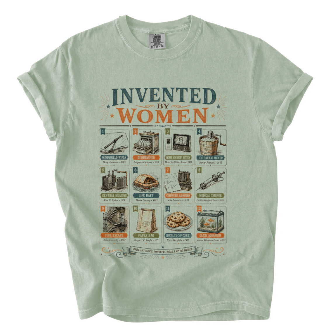 Invented by Women Shirt – Women in STEM Comfort Colors Graphic Tee