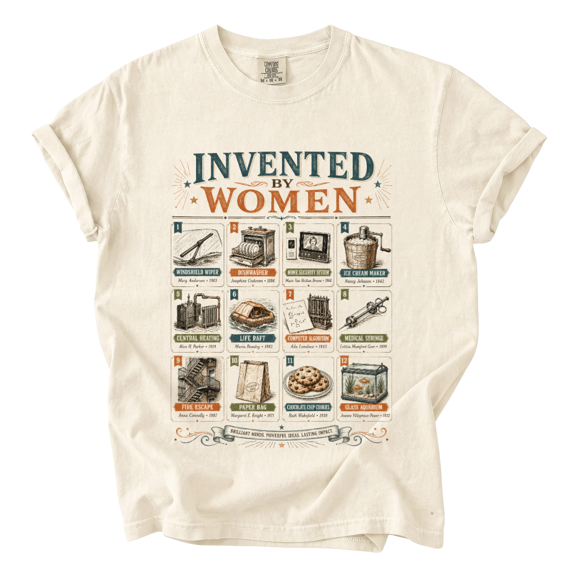 Invented by Women Shirt – Women in STEM Comfort Colors Graphic Tee