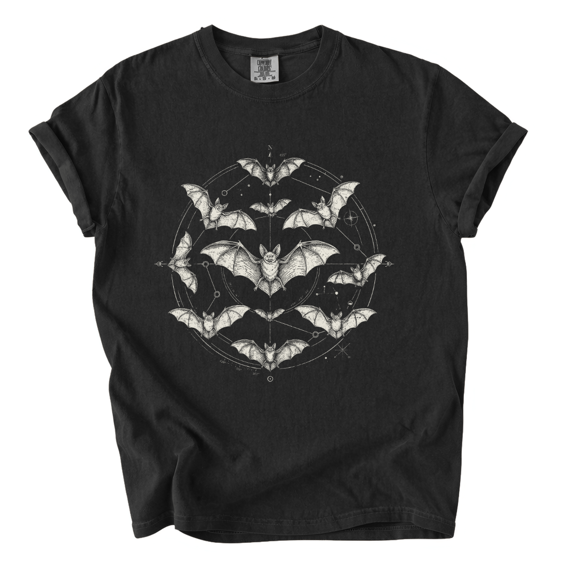 Celestial Bat Shirt – Gothic Horror Comfort Colors Graphic Tee