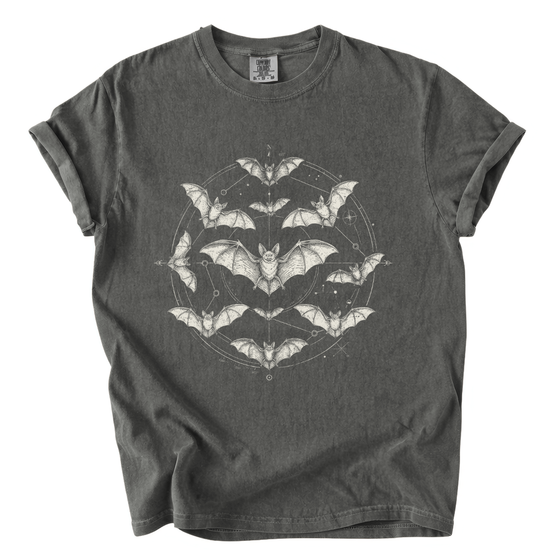 Celestial Bat Shirt – Gothic Horror Comfort Colors Graphic Tee