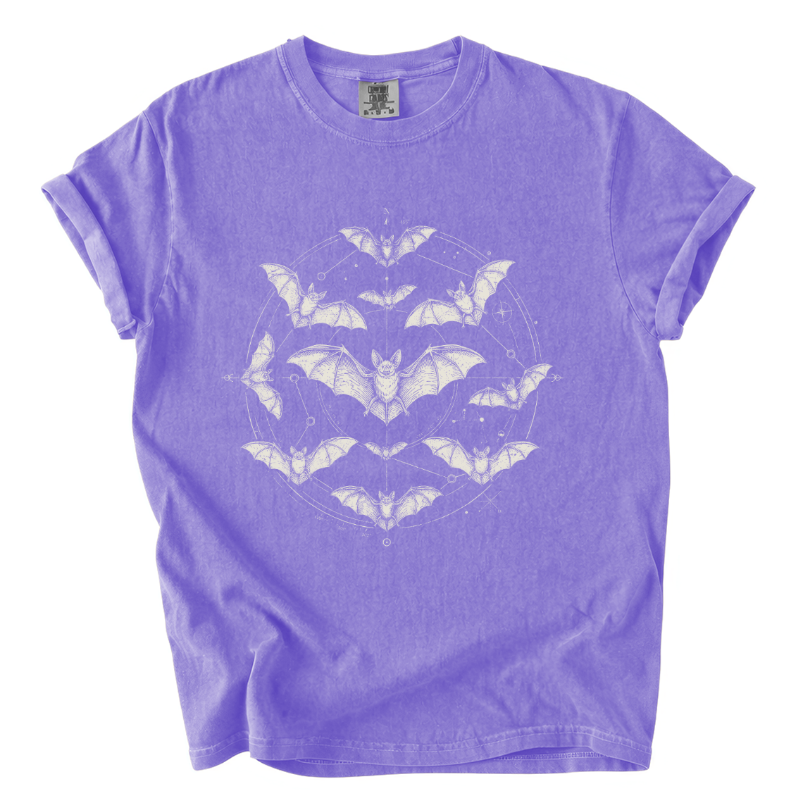 Celestial Bat Shirt – Gothic Horror Comfort Colors Graphic Tee
