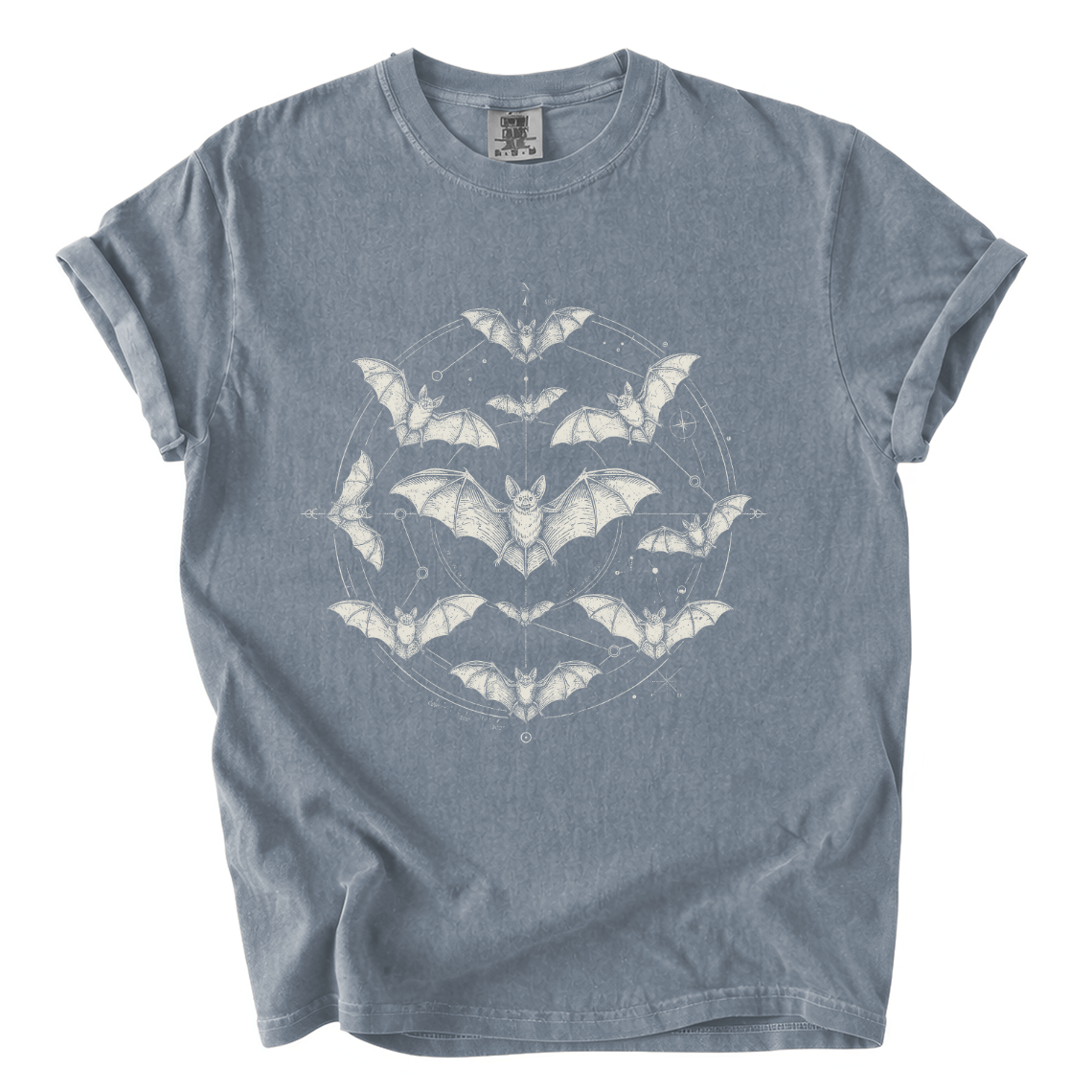Celestial Bat Shirt – Gothic Horror Comfort Colors Graphic Tee