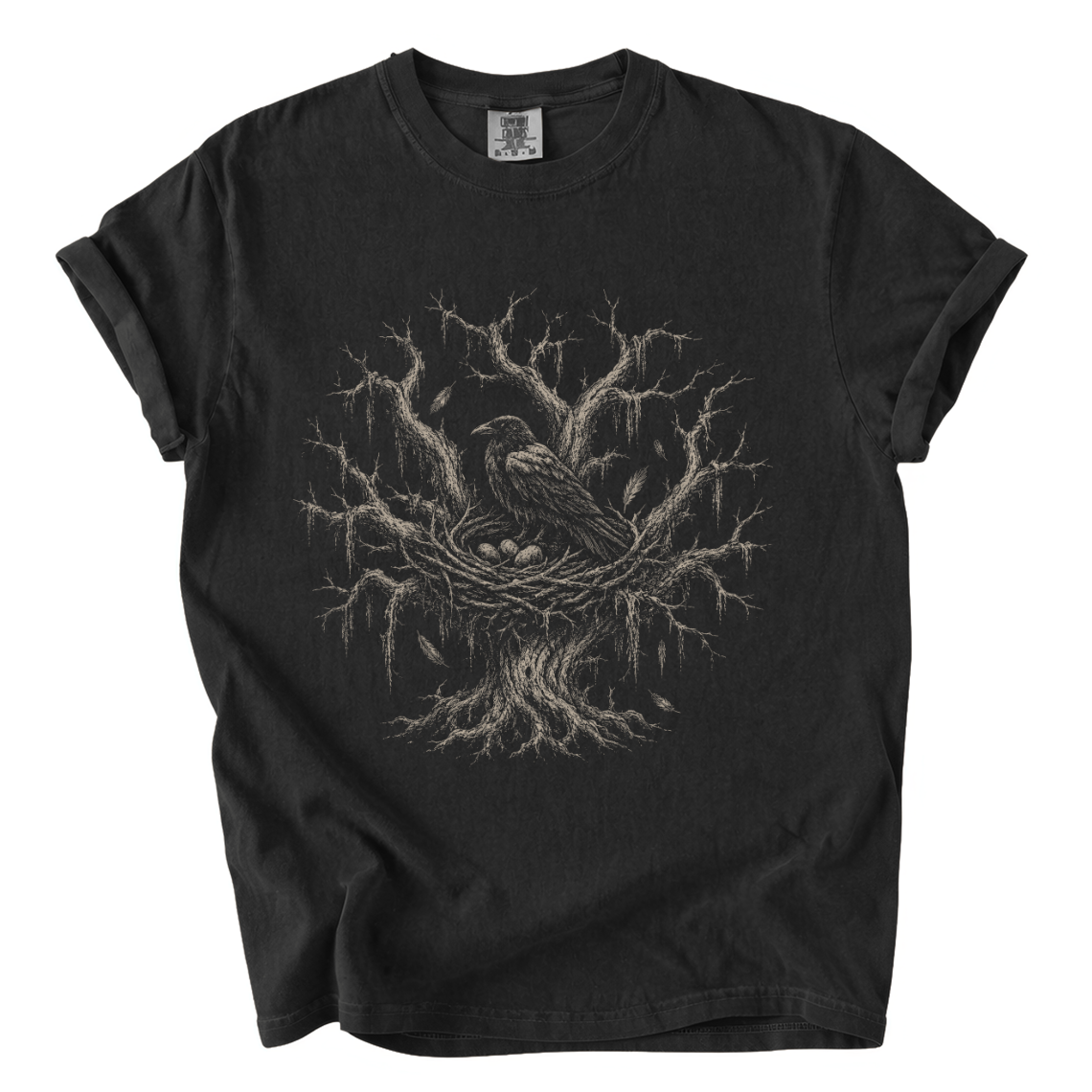 Gothic Crow Nest Shirt – Dark Forest Comfort Colors Graphic Tee