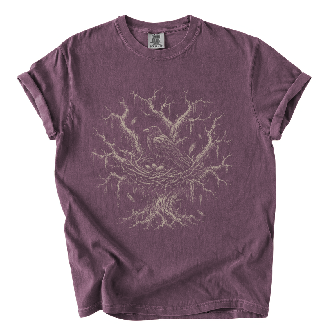 Gothic Crow Nest Shirt – Dark Forest Comfort Colors Graphic Tee