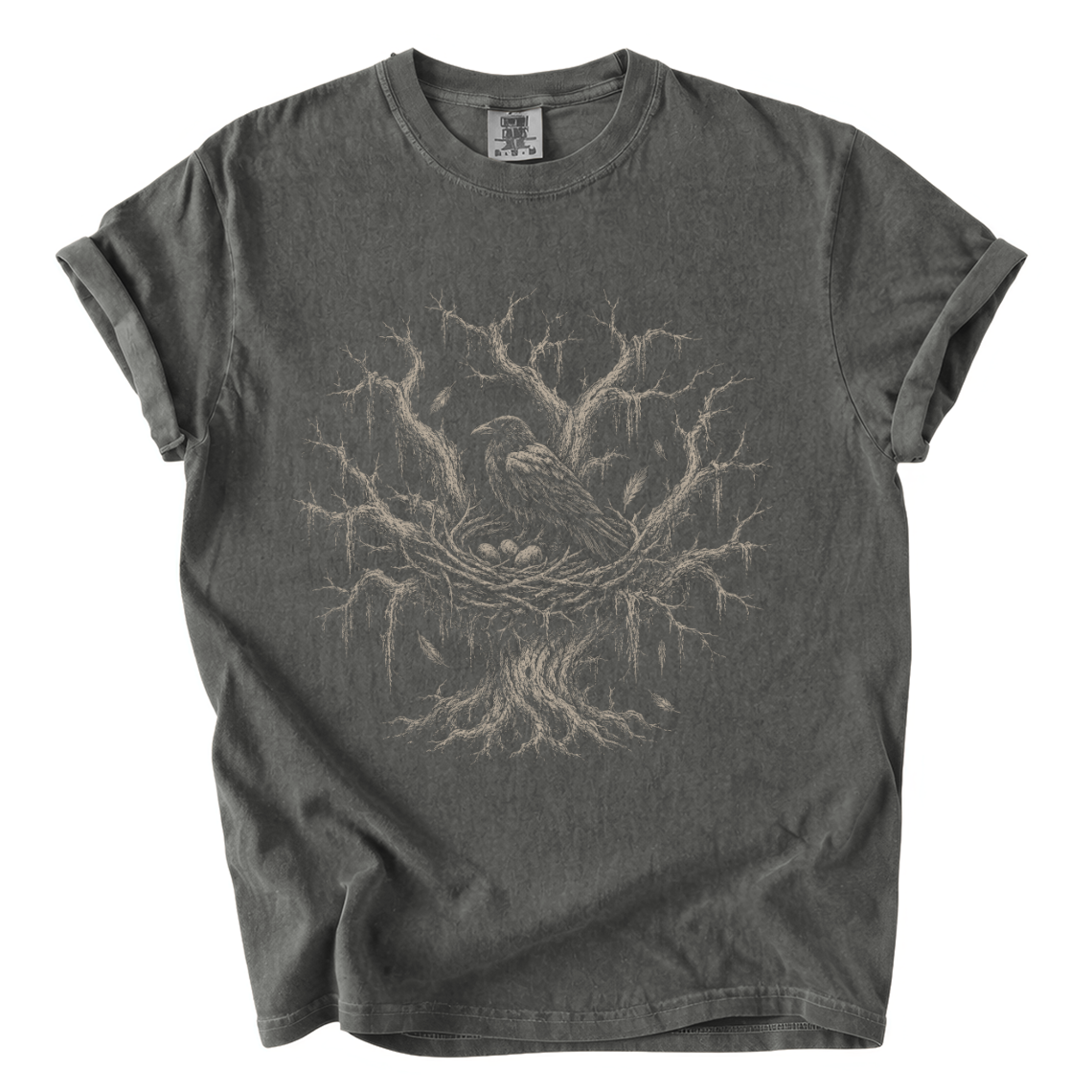 Gothic Crow Nest Shirt – Dark Forest Comfort Colors Graphic Tee