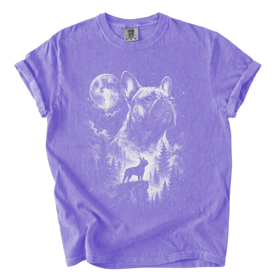 Moonlit French Bulldog Shirt – Wilderness Comfort Colors Dog Tee